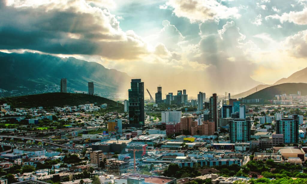 Monterrey, Mexique, Ville, Horizon urbain, Construction
