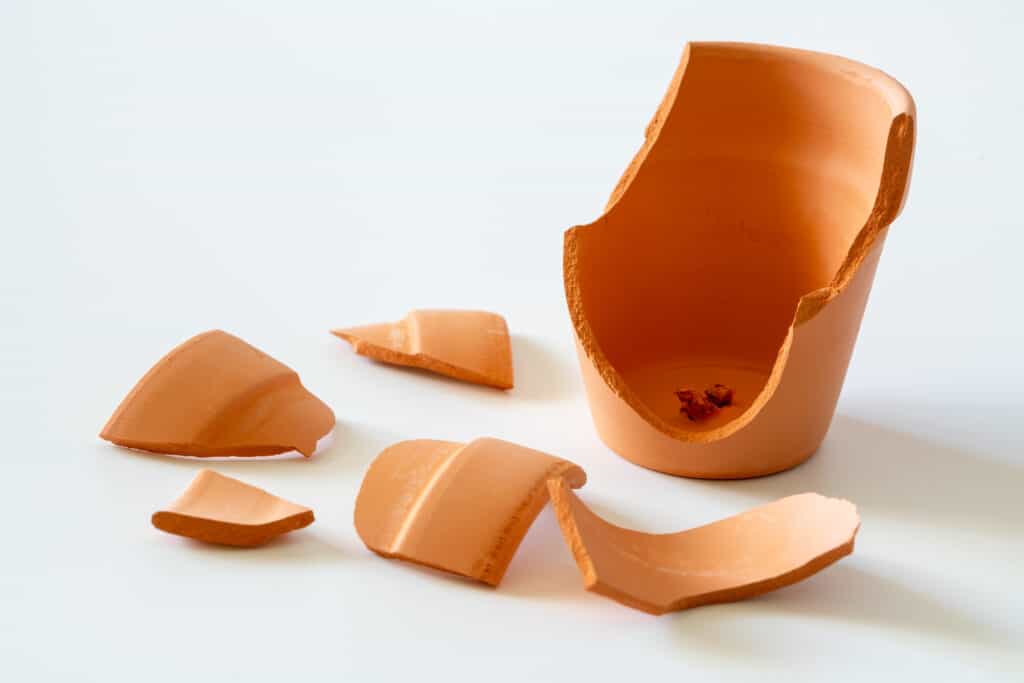 terracotta pot shards