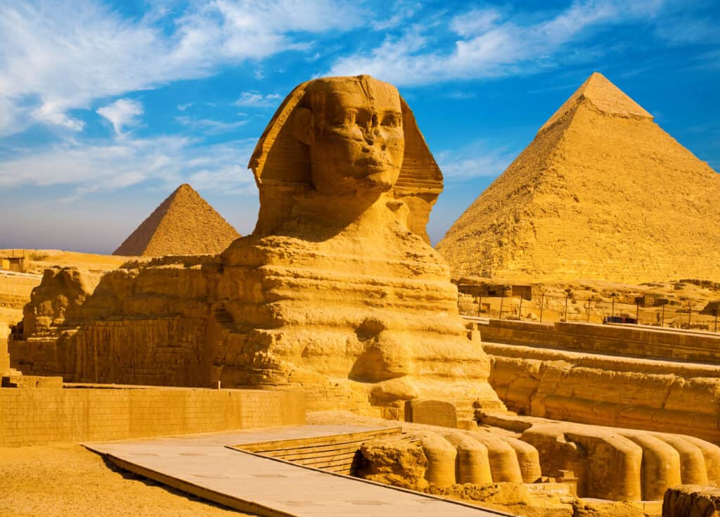 Ancient Egypt pyramids and Sphinx