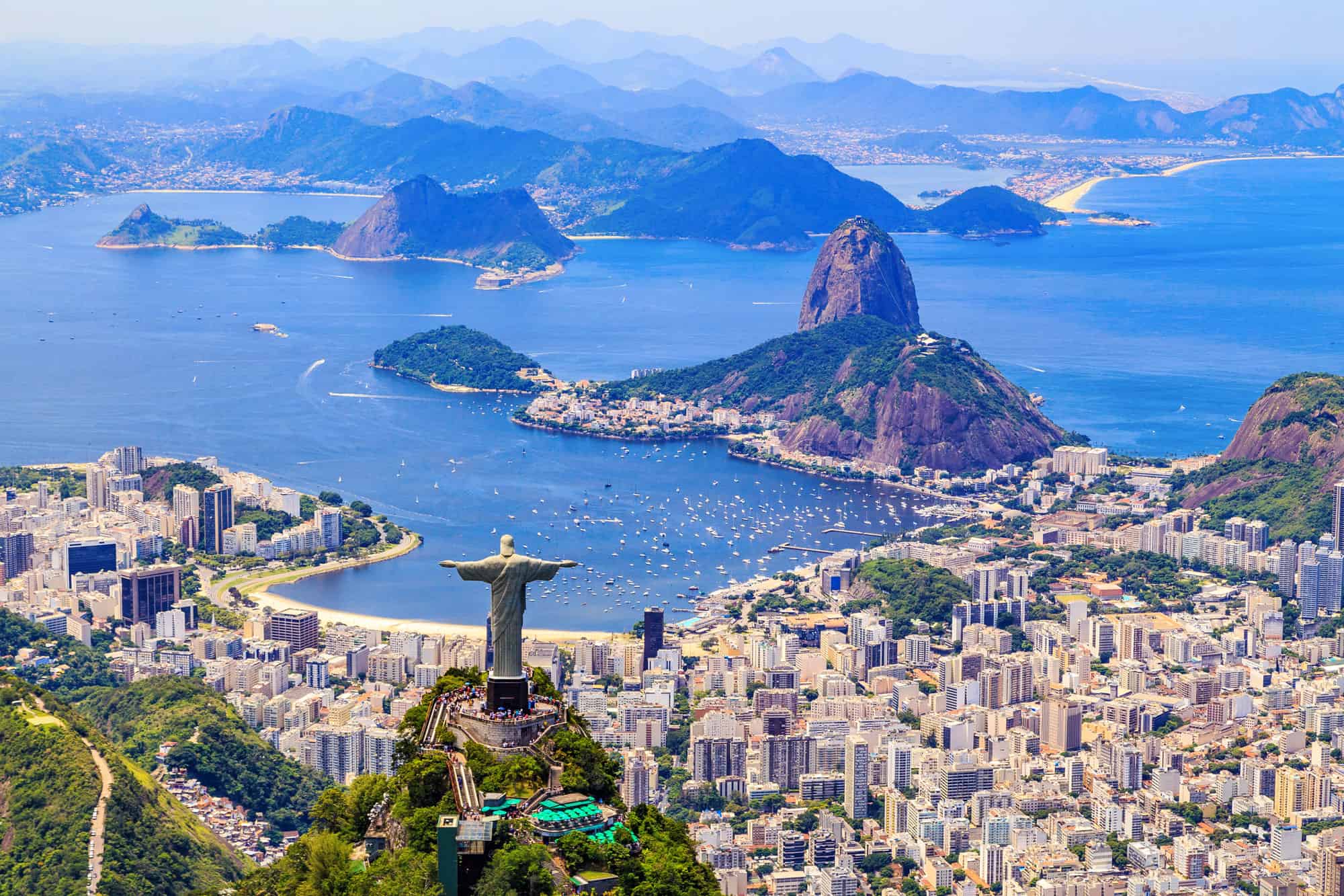 Rio de Janeiro, Brazil, Christ The Redeemer, City, Corcovado