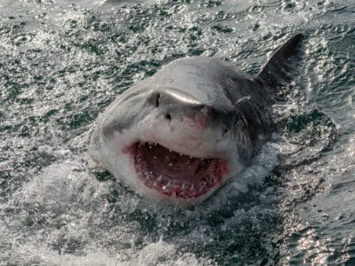 A Piranha vs Great White Shark: Who Has a Stronger Bite?