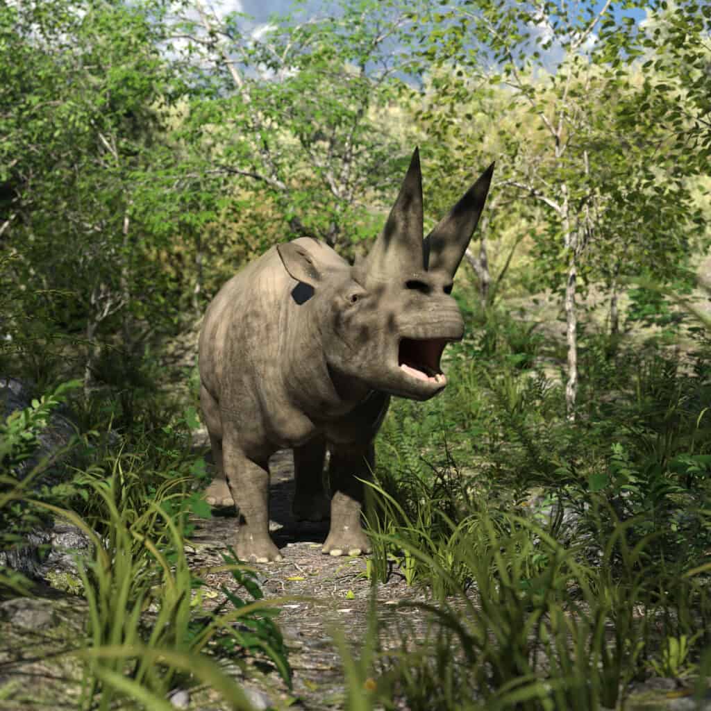 Arsinoitherium in jungle