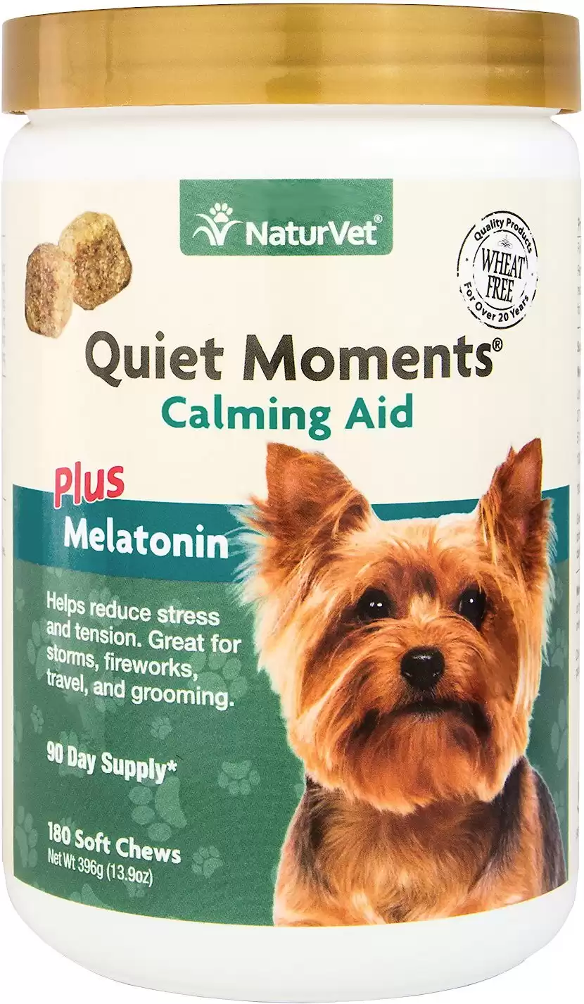 NaturVet Quiet Moments Soft Chews Calming Supplement for Dogs