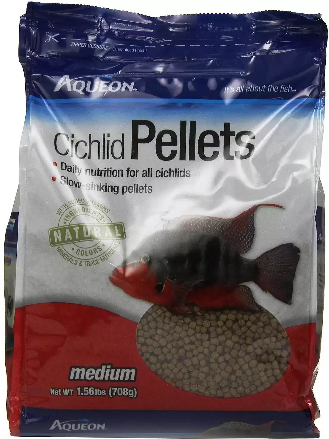 Aqueon Medium Cichlid Pellet Fish Food