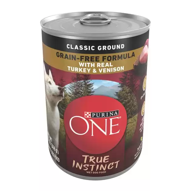 Purina ONE SmartBlend True Instinct Classic Ground with Real Turkey & Venison Canned Dog Food