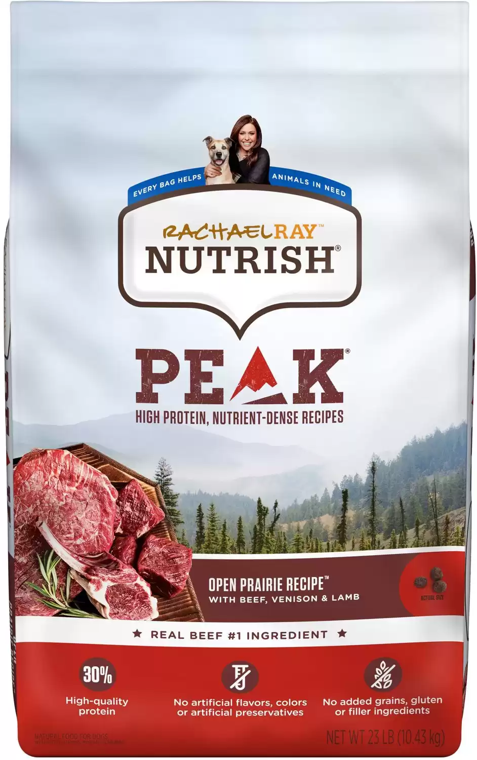 Rachael Ray Nutrish PEAK Open Prairie Recipe with Beef, Venison & Lamb Natural Grain Free Dry Dog Food