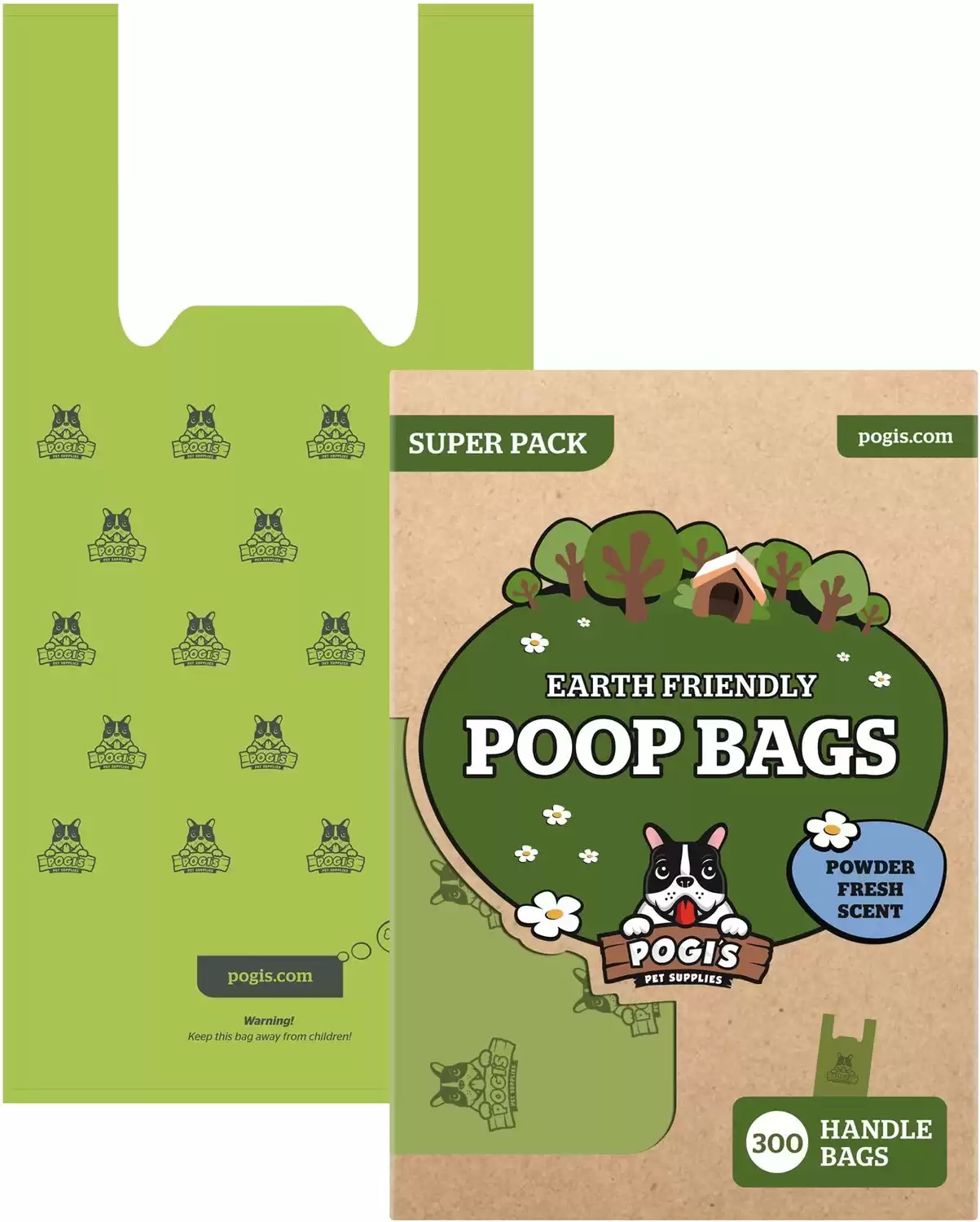 Pogi's Pet Supplies Scented Poop Bags with Easy-Tie Handles