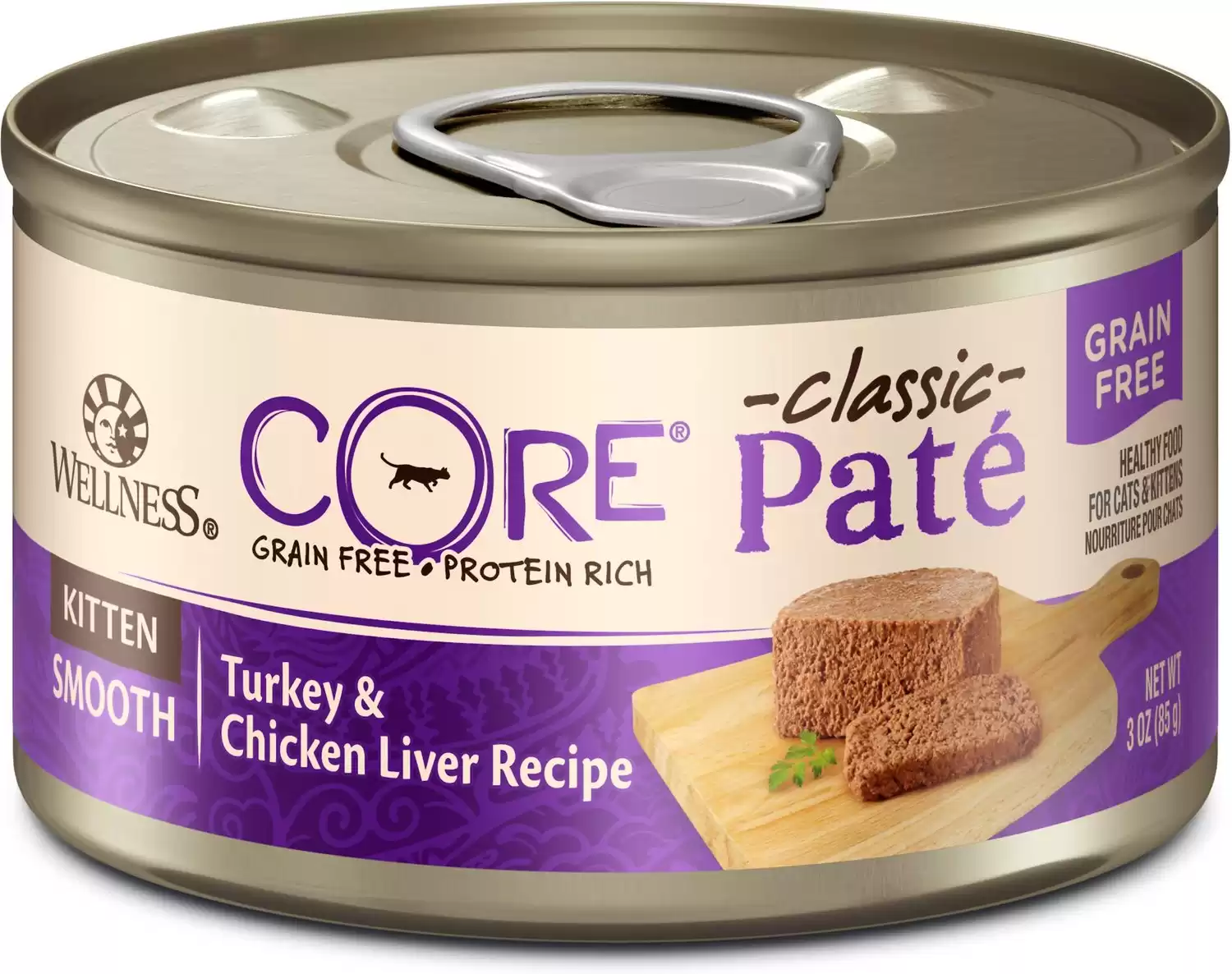Wellness CORE Natural Grain-Free Turkey & Chicken Liver Pate Canned Kitten Food