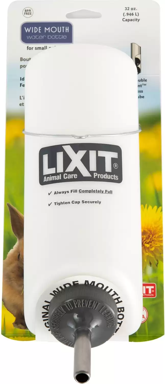 Lixit Wide-Mouth Small Animal Water Bottle