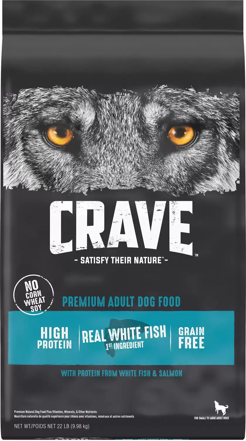 CRAVE Grain Free High Protein White Fish & Salmon Dry Dog Food