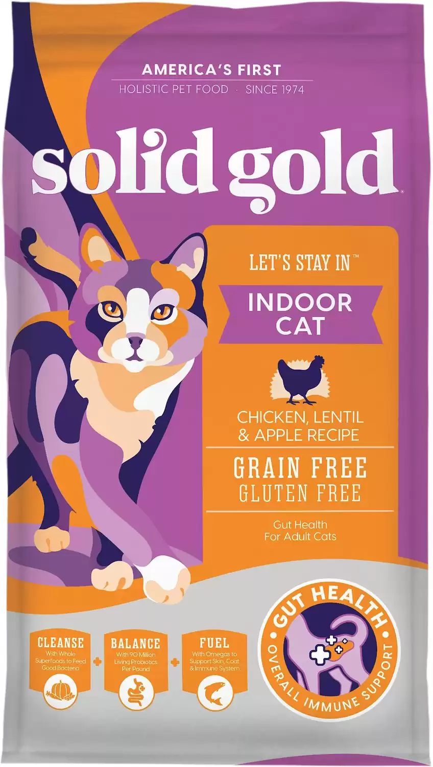 Solid Gold Let's Stay In Chicken, Lentil & Apple Grain-Free Indoor Cat