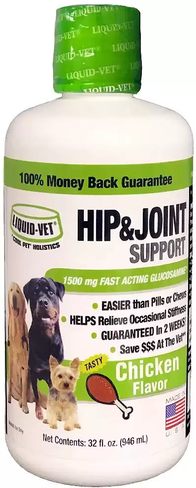 Liquid-Vet Hip & Joint Support Chicken Flavored Liquid Joint Supplement for Dogs