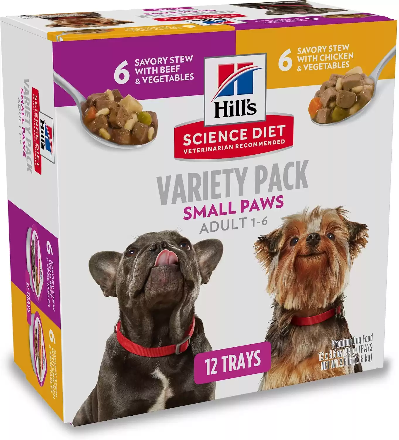 Hill's Science Diet Adult Small Paws Variety Pack Wet Dog Food Trays