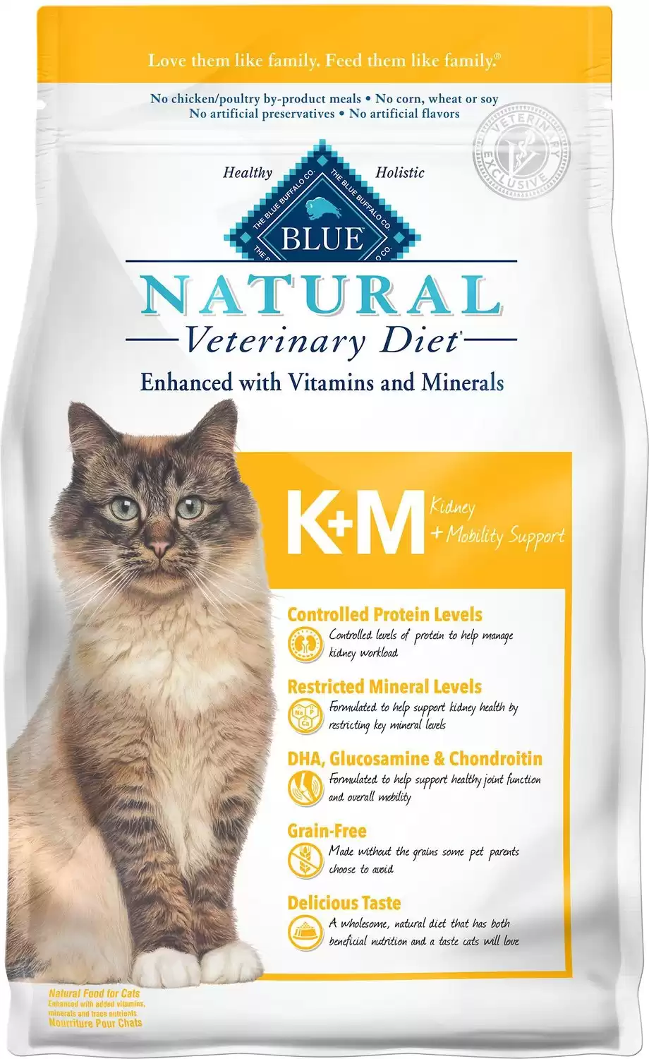 Blue Buffalo Natural Veterinary Diet K+M Kidney + Mobility Support