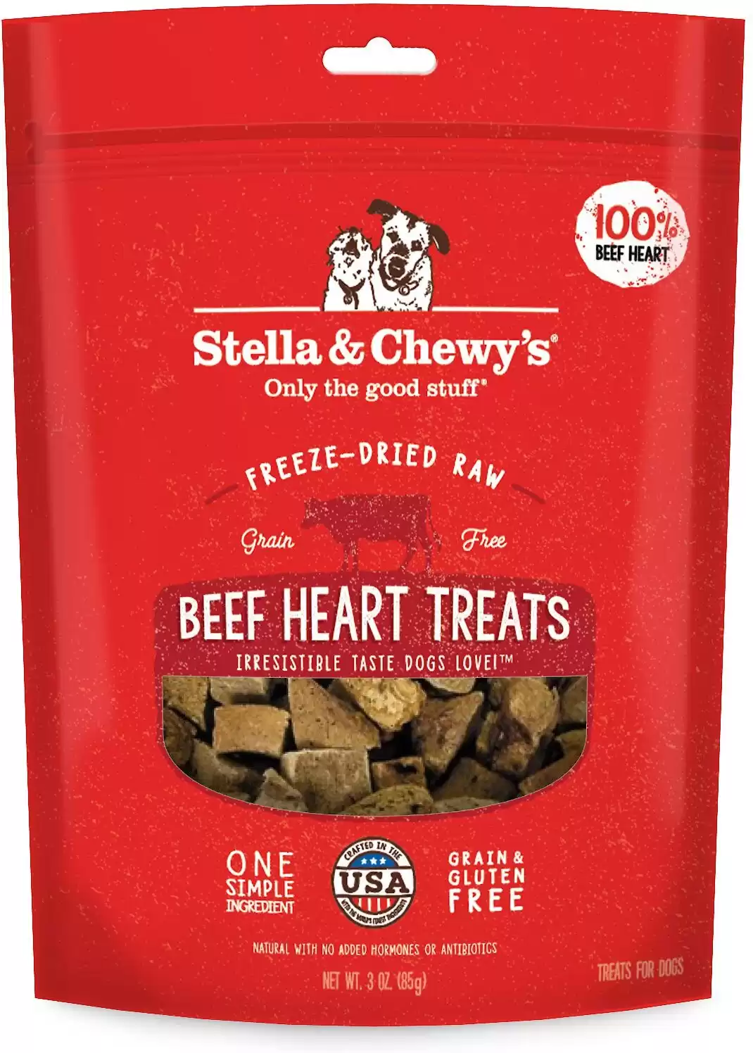 Stella & Chewy's Beef Heart Freeze-Dried Raw Dog Treats