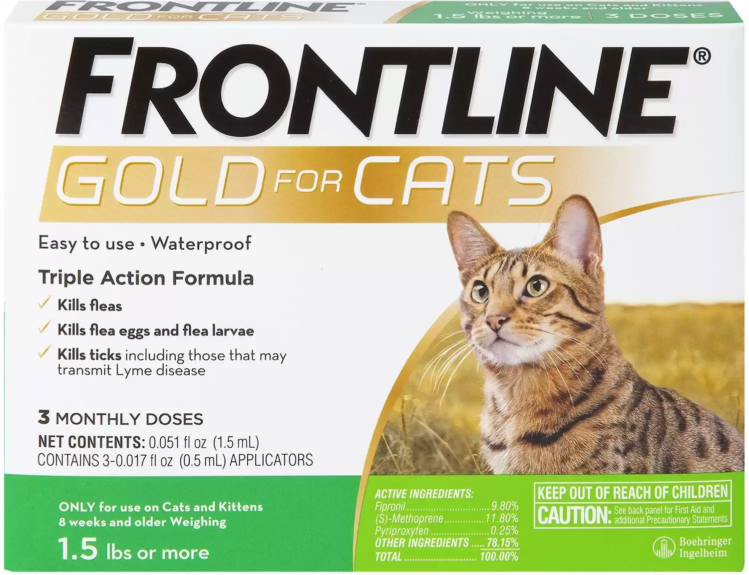 Frontline Gold Flea & Tick Spot Treatment for Cats
