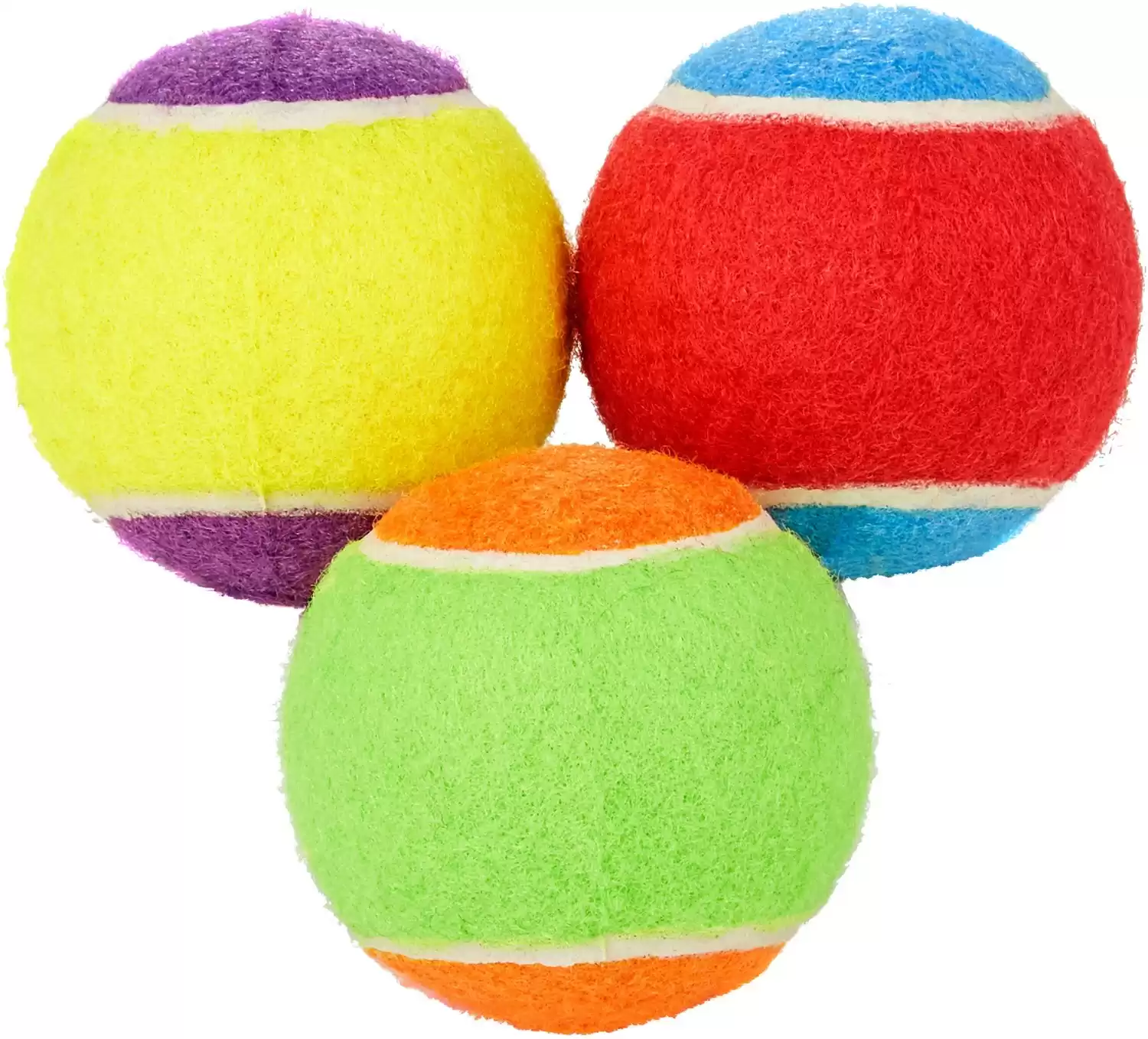 Frisco Fetch Squeaking Colorful Tennis Ball Toy