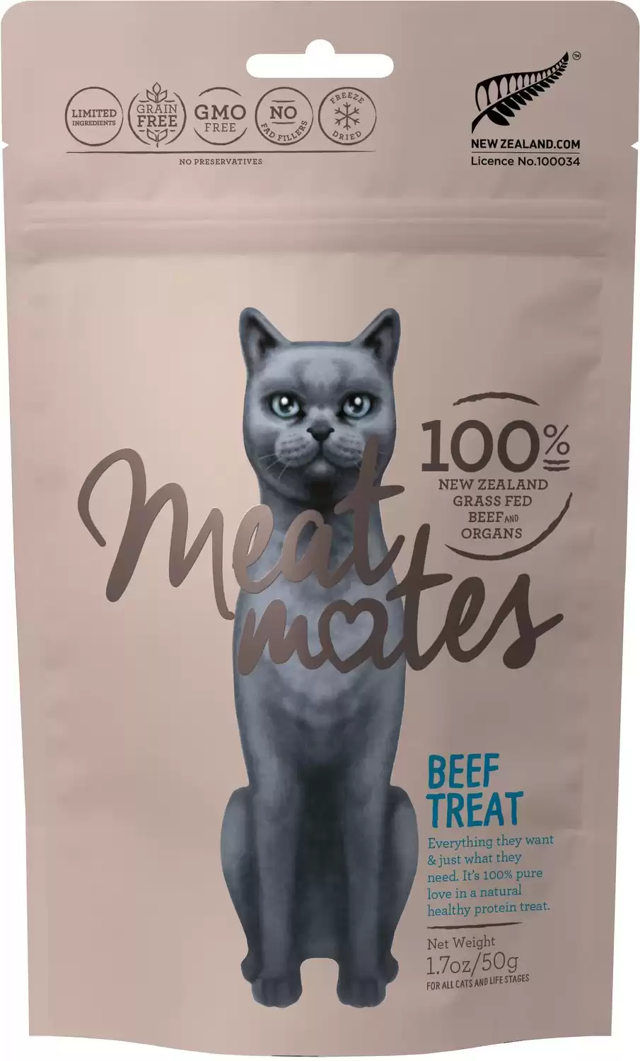 Meat Mates Beef Freeze-Dried Raw Cat Treats