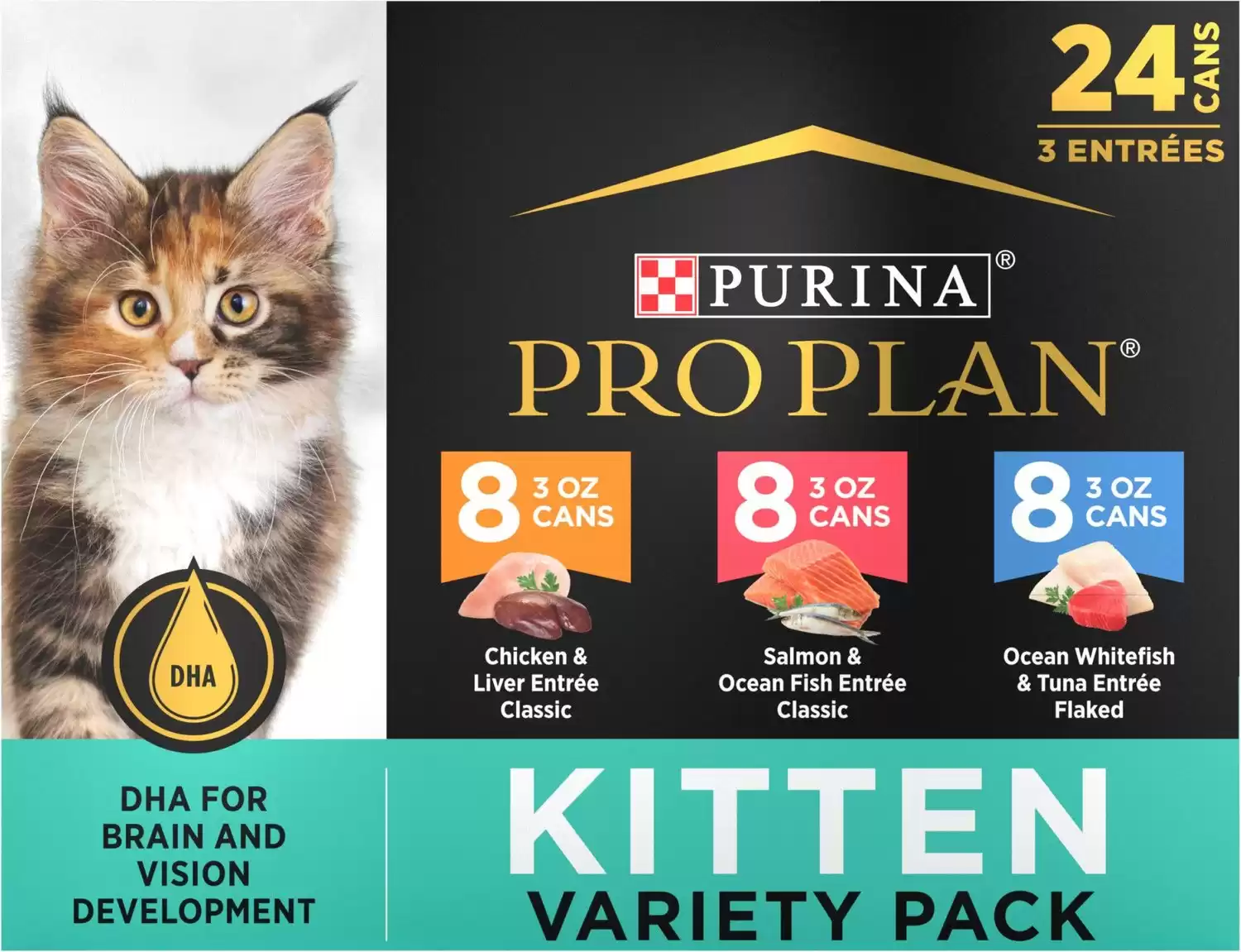 Purina Pro Plan Focus Kitten Favorites Variety Pack Canned Cat Food