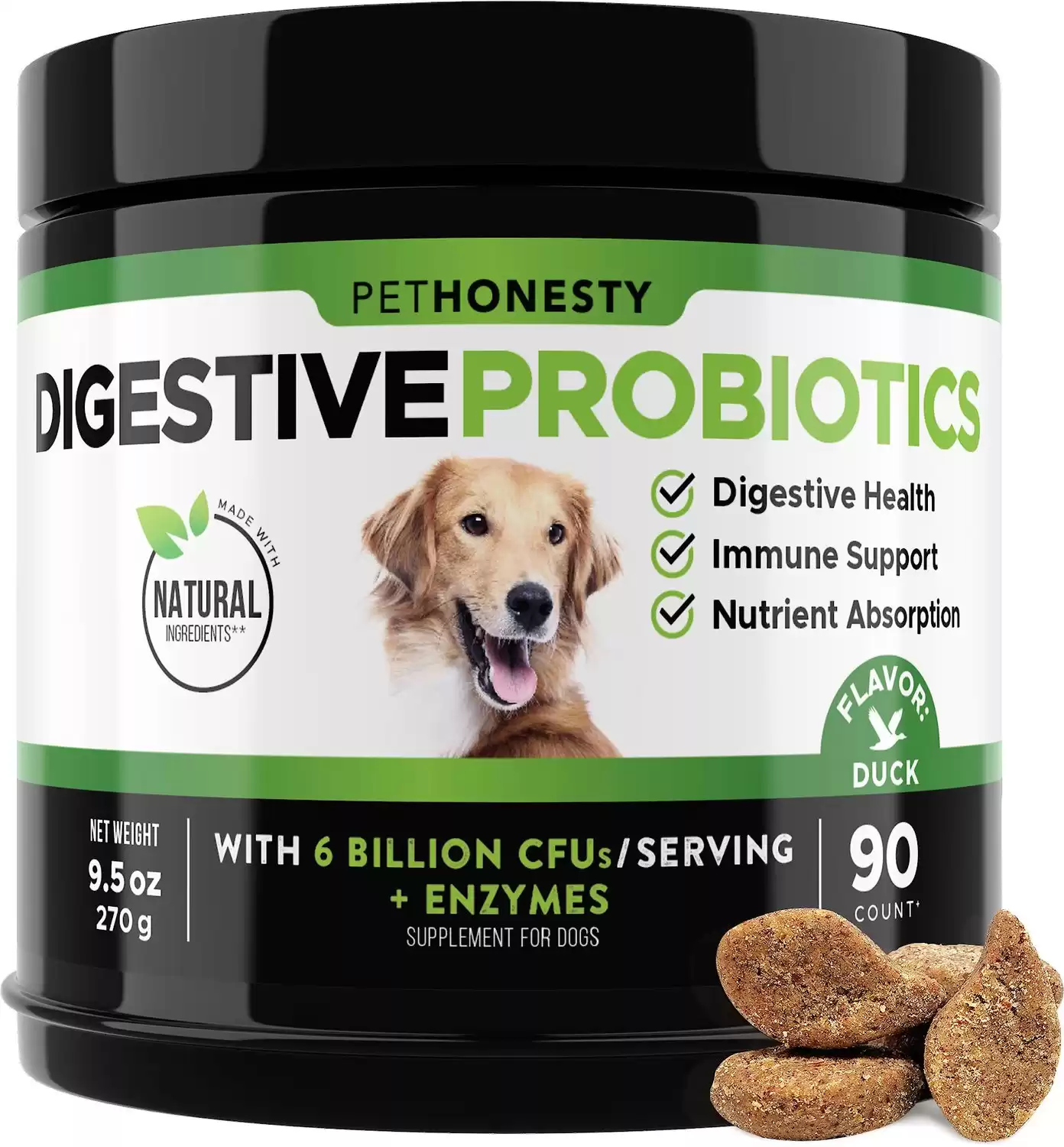 PetHonesty Digestive Probiotics Duck Flavored Soft Chews