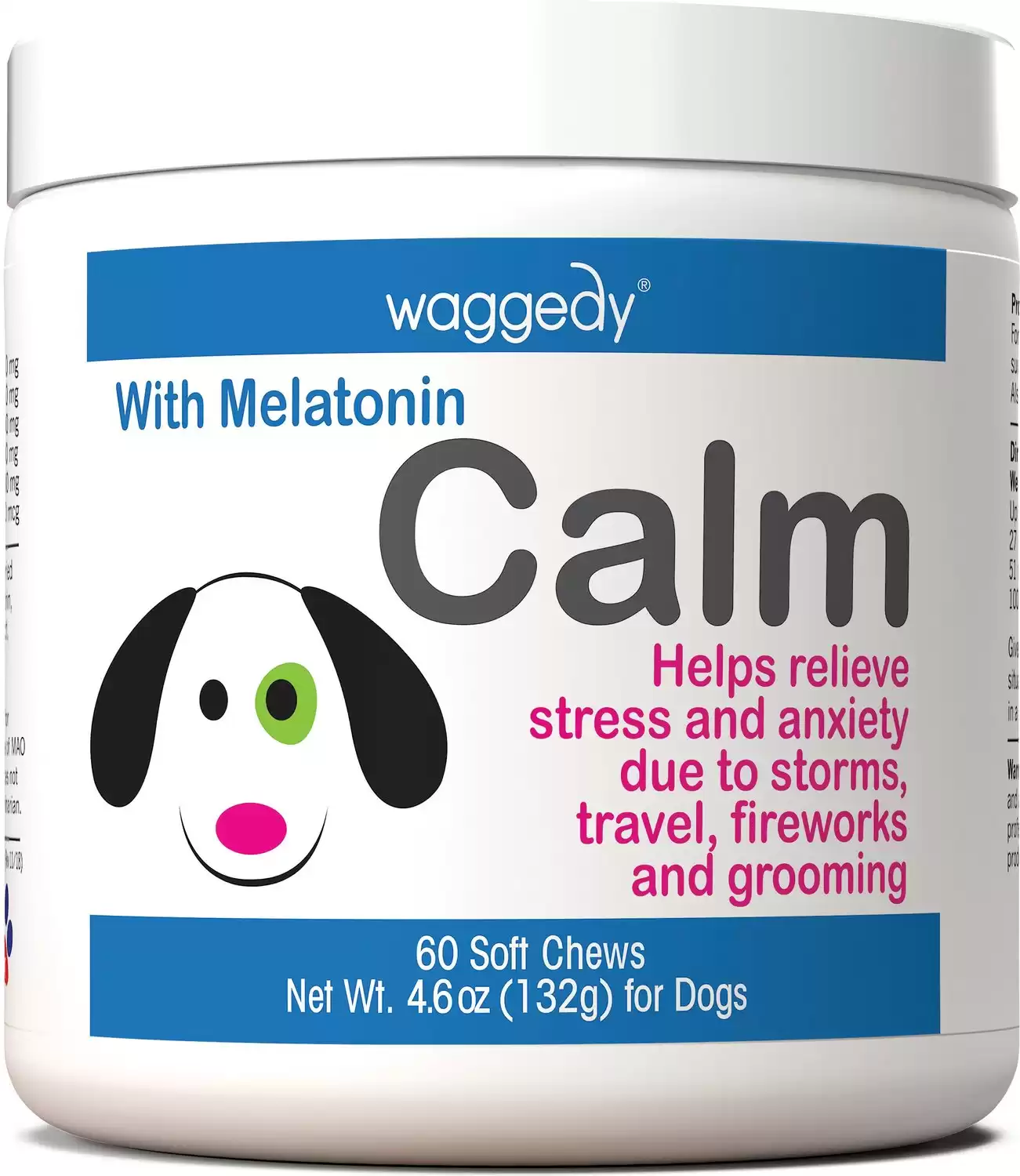 waggedy Calm Stress & Anxiety Relief Melatonin Dog Supplement