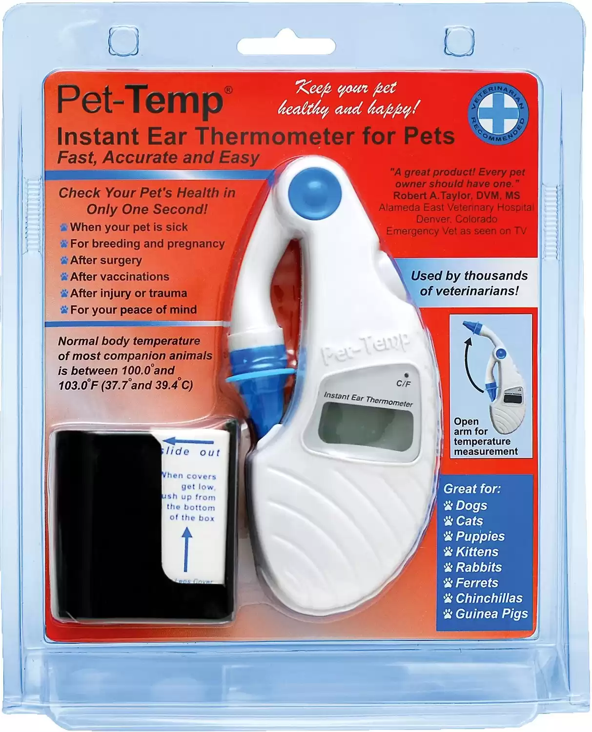 aurynns Pet Dog Thermometer Horse Anus Thermometer Fast Digital Veterinary  Thermometer for Dogs, Cats,Pig,Sheep(℉