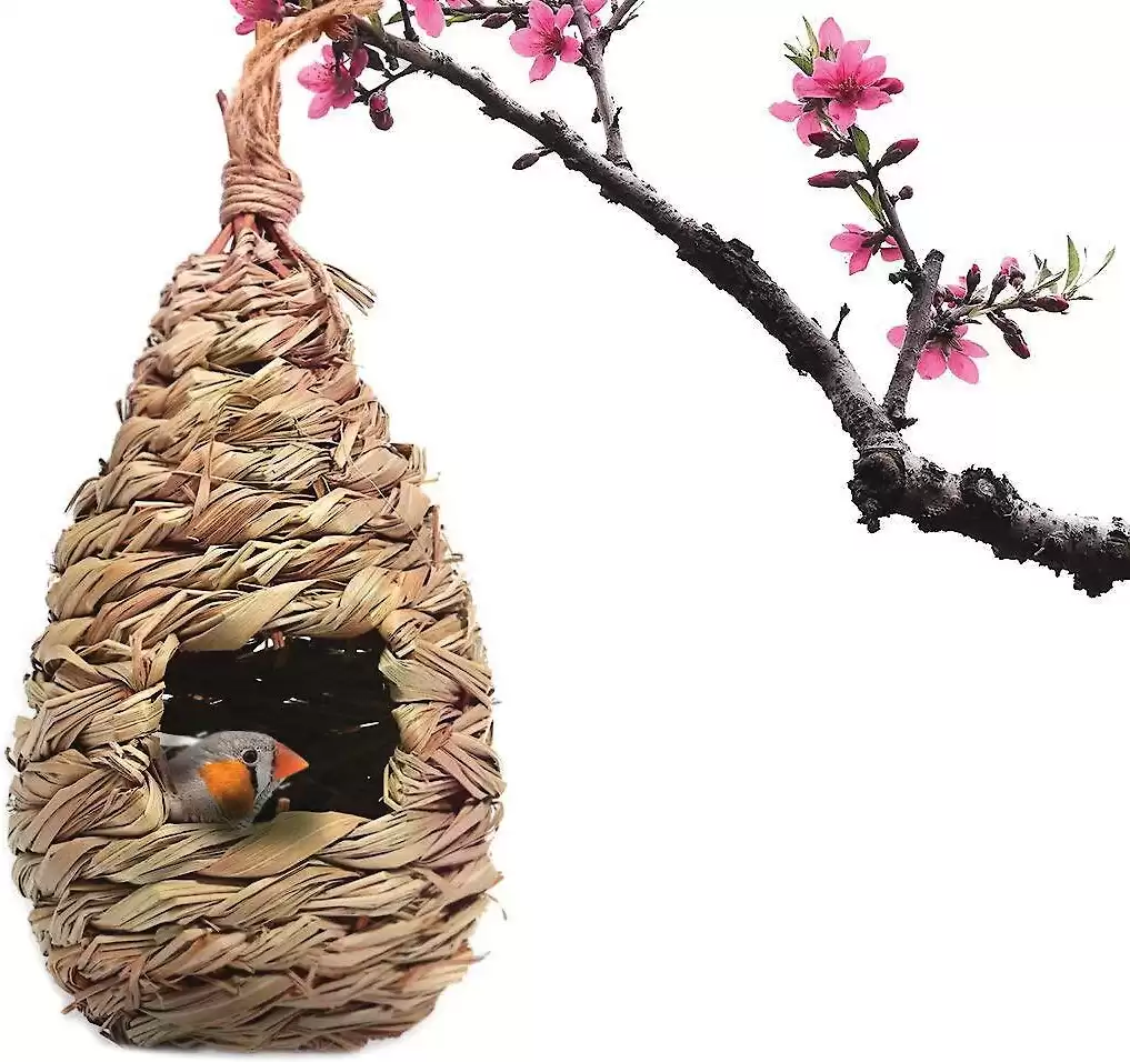 SunGrow Woven Nest Hummingbird House