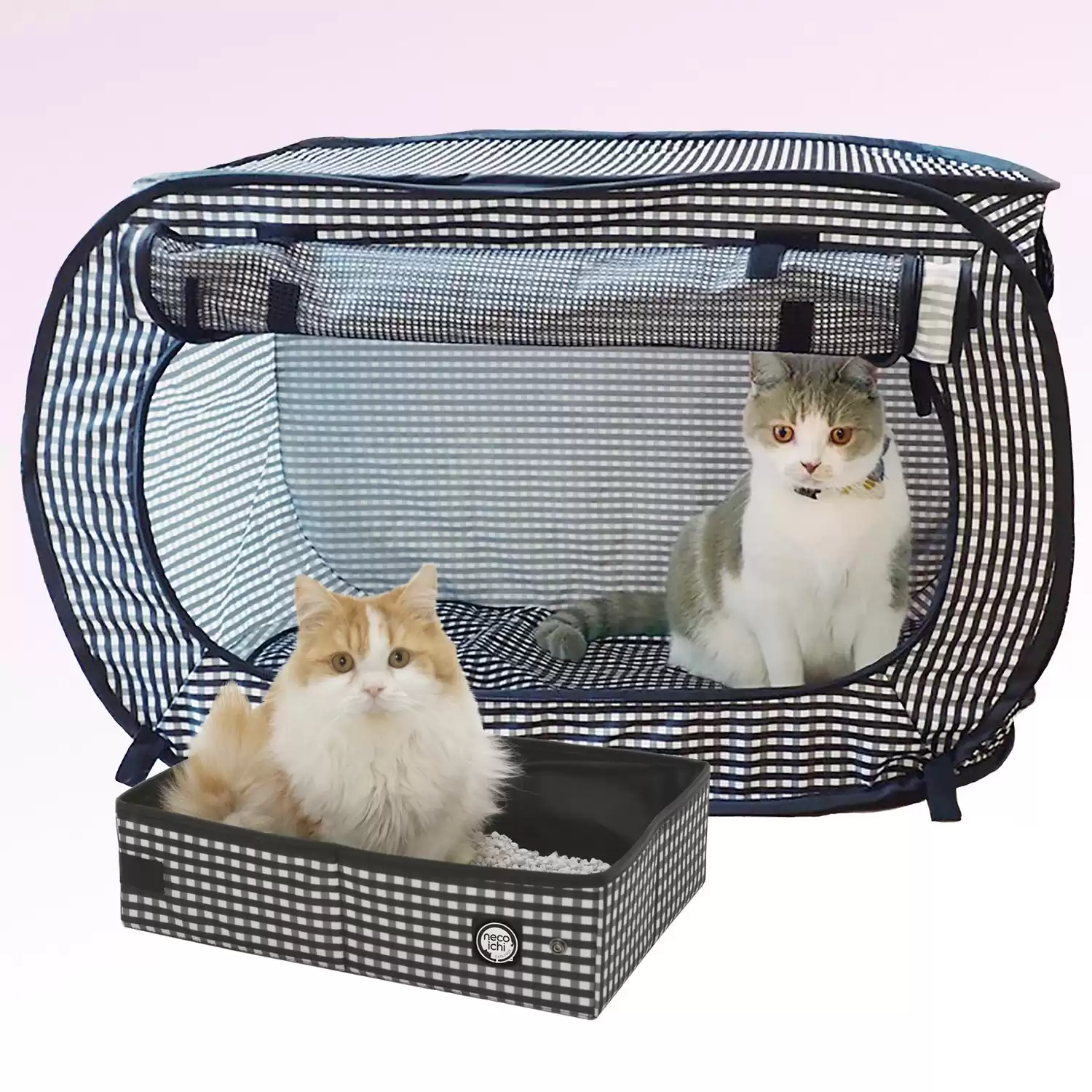 Necoichi Portable Cat Cage & Litter Box