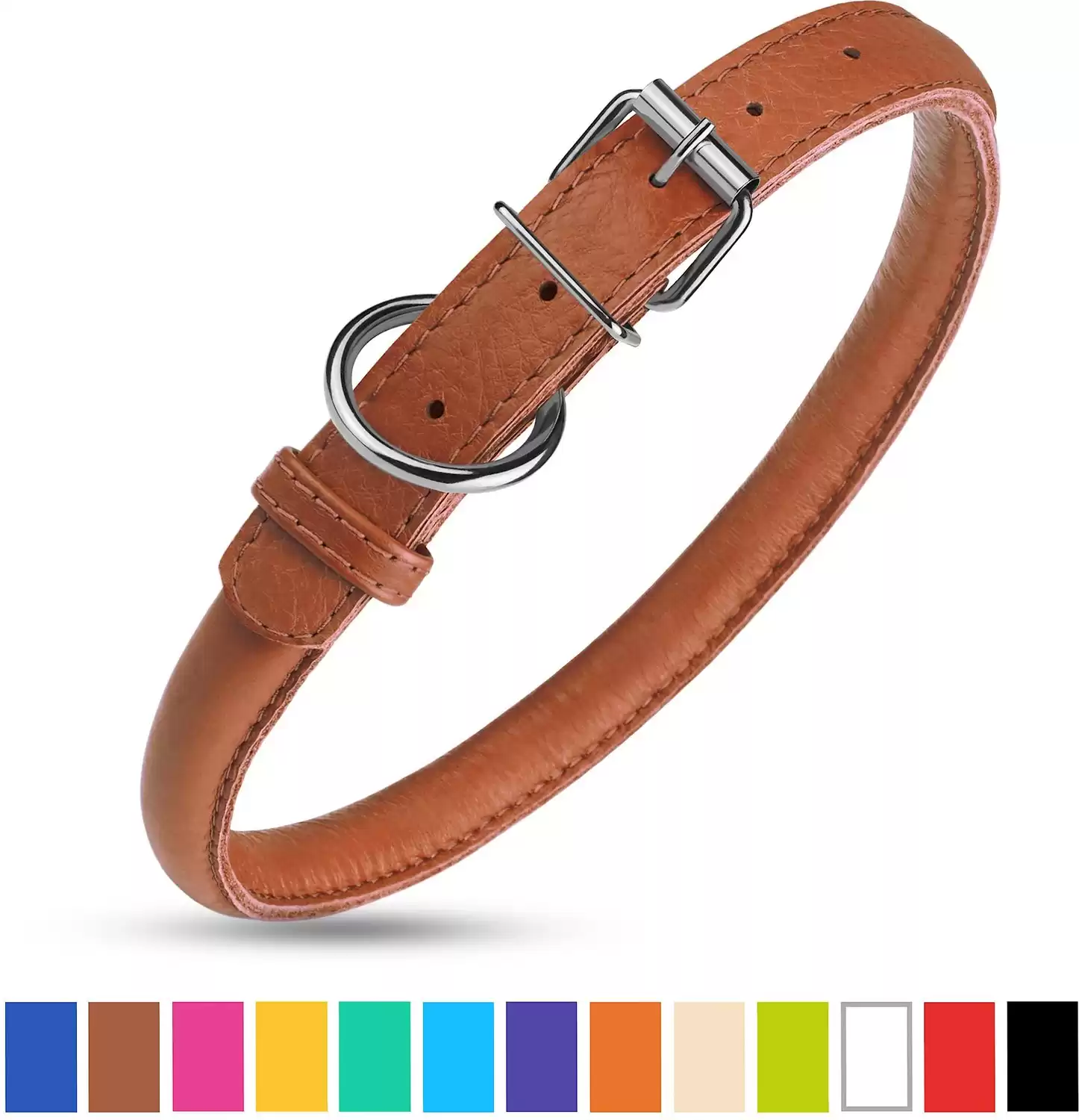 Best rolled hotsell leather dog collar