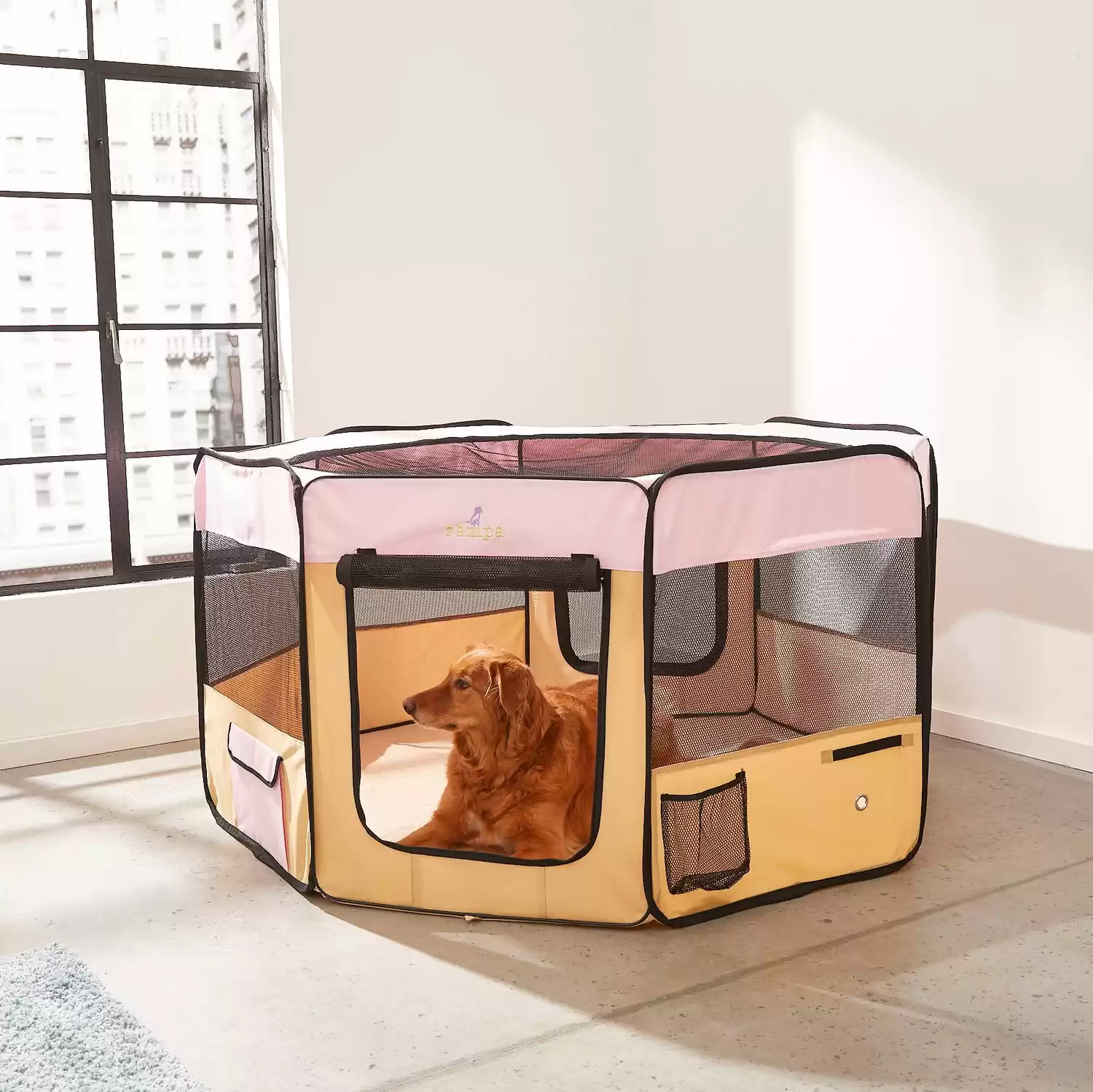 Zampa Pet Folding Soft-sided Dog & Cat Playpen