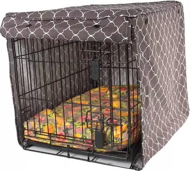 Molly Mutt Dog Crate Cover, Clark Gable, Gray