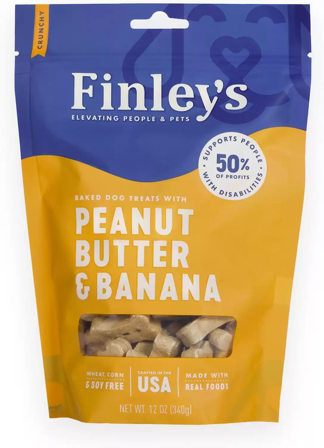 Finley's Barkery Wheat-Free Peanut Butter & Banana Crunchy Biscuit Dog Treats