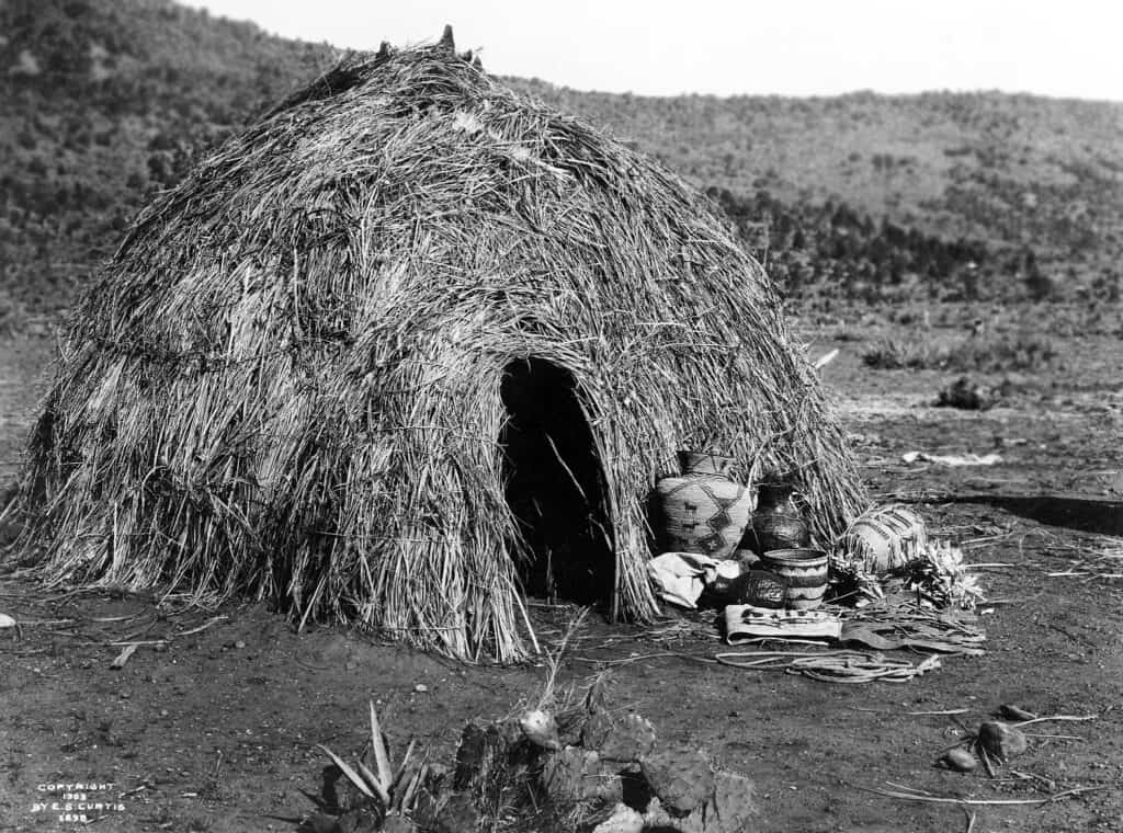 Apache wickiup, or dwelling