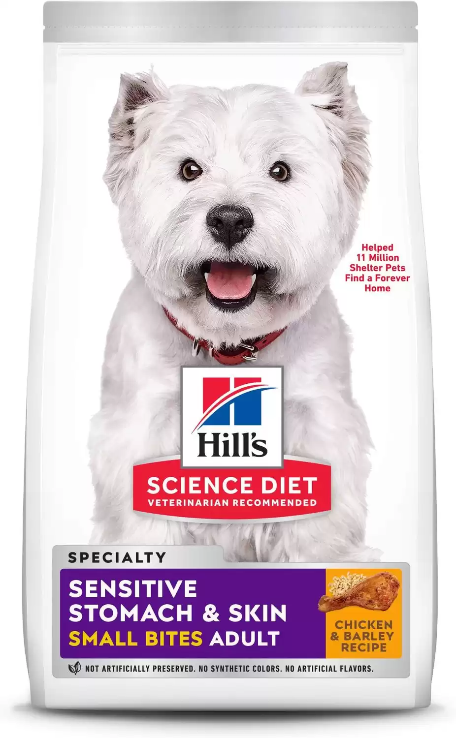 Hill's Science Diet Adult Sensitive Stomach & Skin Small Bites Chicken & Barley Recipe Dry Dog Food