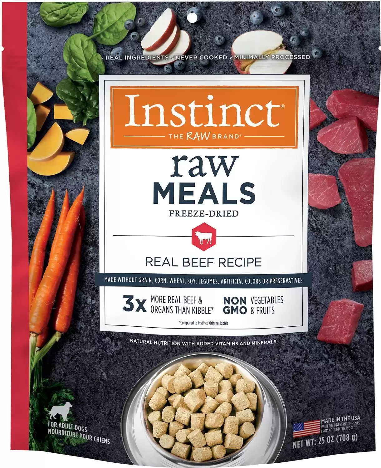 Instinct Freeze Dried Raw Meals Grain Free Recipe Dog Food