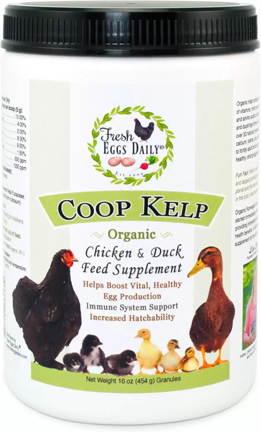 Fresh Eggs Daily Coop Kelp Organic Chicken Supplement