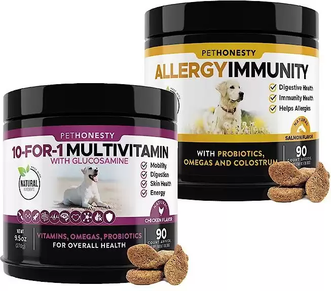 Bundle: PetHonesty Allergy Relief + 10-for-1 Multivitamin Soft Chews