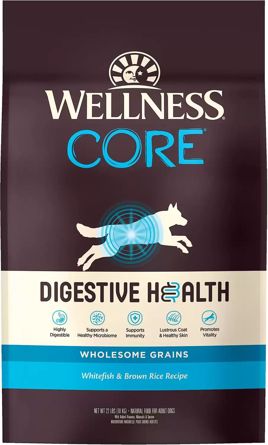 Wellness CORE Digestive Health White Fish and Brown Rice Dry Dog Food