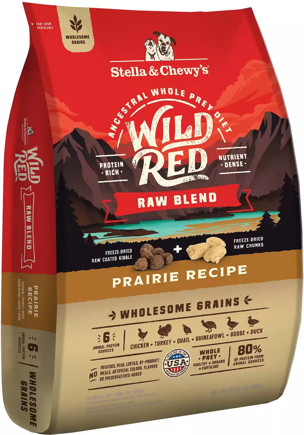 Stella & Chewy Wild Red Raw Blend Prairie Recipe Dry Dog Food