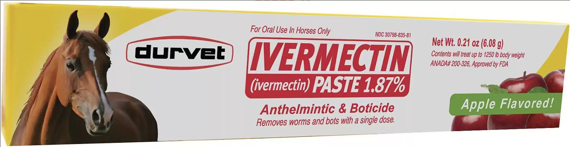 Durvet Ivermectin Paste 1.87% Apple Flavor Horse Dewormer