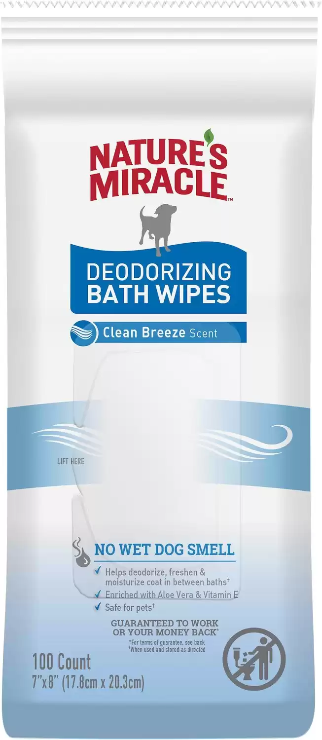 Nature's Miracle Fresh & Clean Deodorizing Dog Bath Wipes