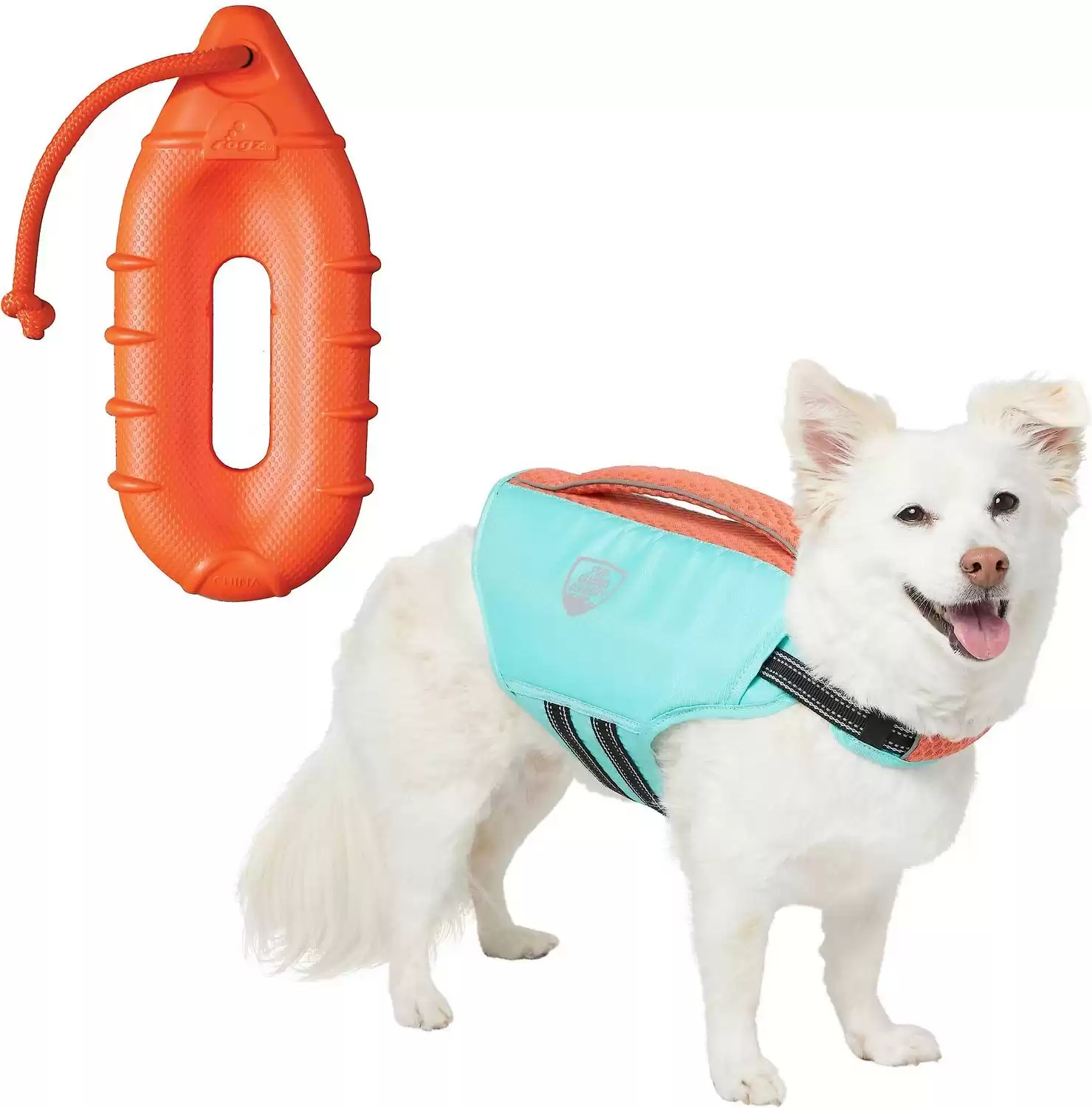 Bundle: Frisco Active Life Jacket and Flingz Buoy Dog Toy