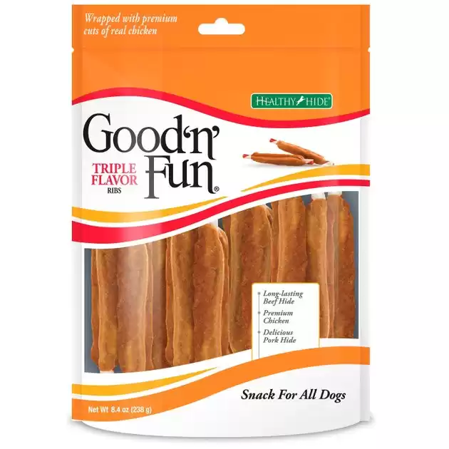 Good ‘n’ Fun Triple Flavor Ribs Dog Treats