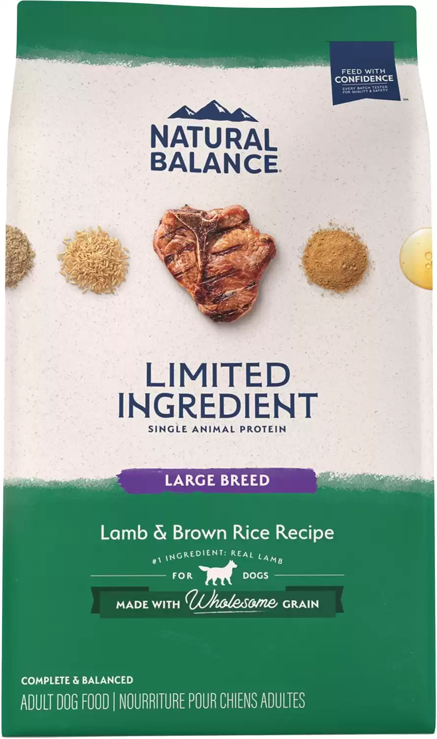 Natural Balance Limited Ingredient Lamb & Brown Rice Large Breed Bites Recipe Dry Dog Food