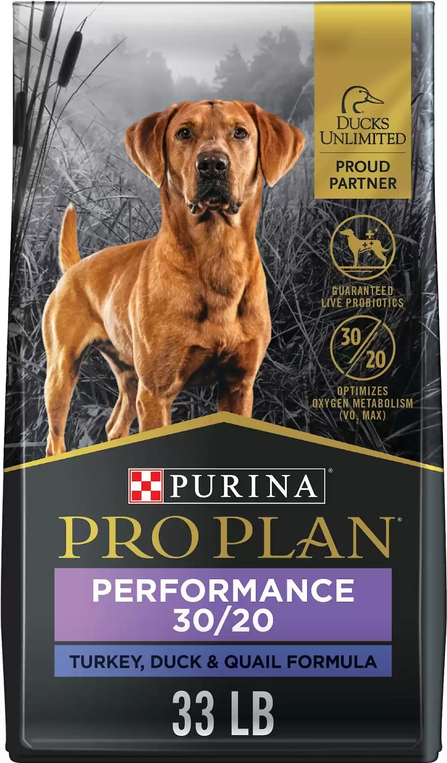 Purina Pro Plan Performance 30/20 Turkey, Duck & Quail Formula Dry Dog Food