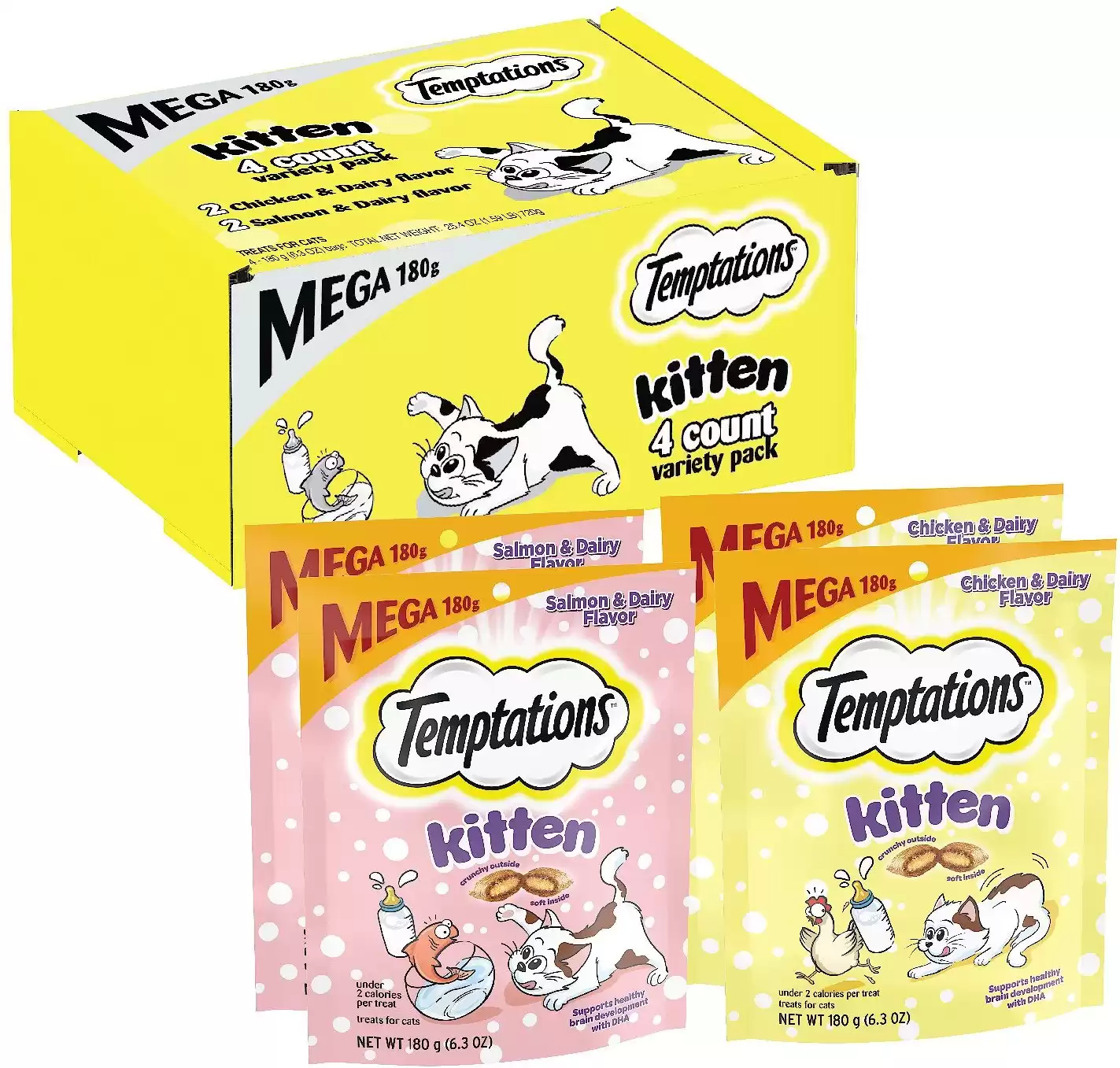 TEMPTATIONS Crunchy & Soft Kitten Treats