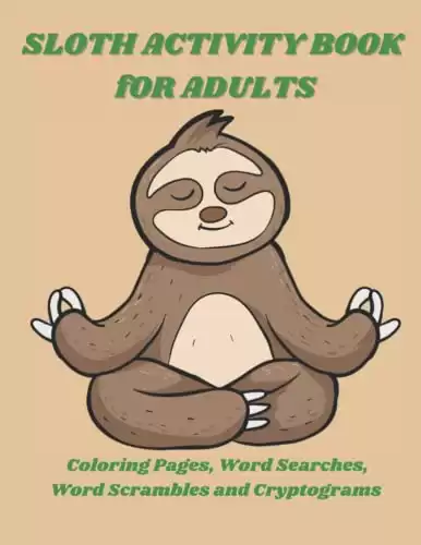 Sloth Activity Book for Adults