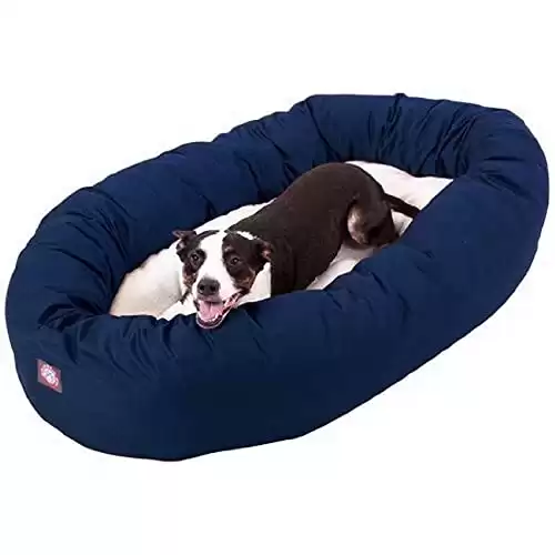 Majestic Pet Poly-Cotton Sherpa Bagel Dog Bed