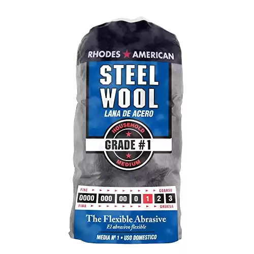 Rhodes American Steel Wool, 12 pad, Medium Grade #1