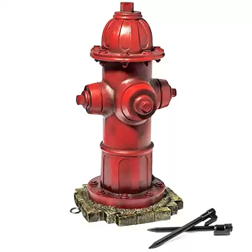 LULIND - Dog Fire Hydrant Garden Statue with 2 Stakes